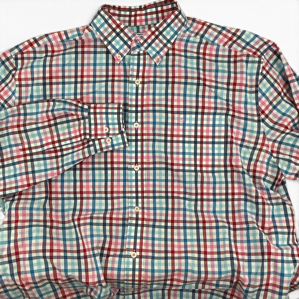 Southern Tide Mens XL Classic Fit Plaid Button Down Shirt Multi Color Cotton